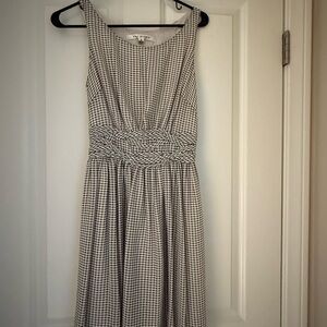 Max Studio Black and White Patterned Midi Dress